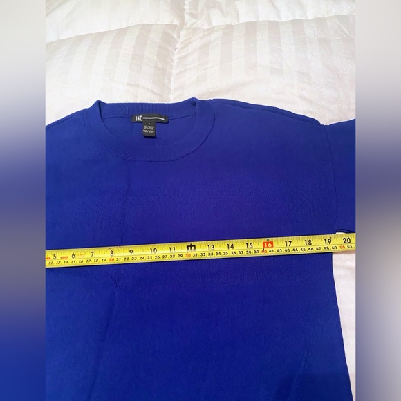 INC international concepts size small three-quarter length arms sweater blue new - Picture 5 of 11